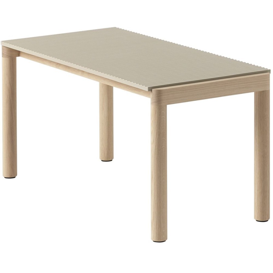 Mobler Muuto Soffbord | Couple Soffbord 40X84 Cm, Rafflad, Sand / Oljad Ek