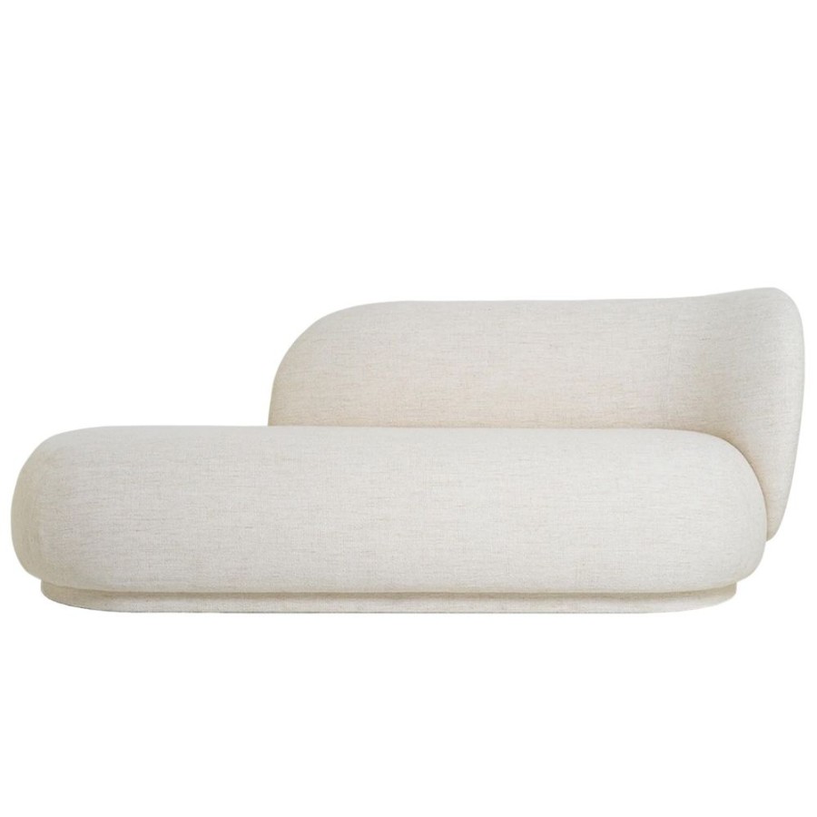 Mobler Ferm Living Hornsoffor & Divansoffor | Rico Boucle Divan Hoger, Off-White