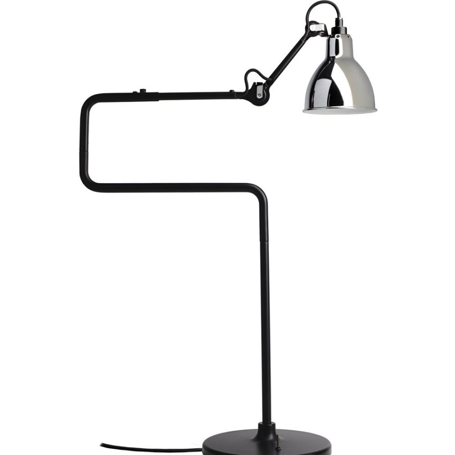 Belysning DCWéditions Bordslampor | La Lampe Gras N°317 Bordslampa, Svart / Krom