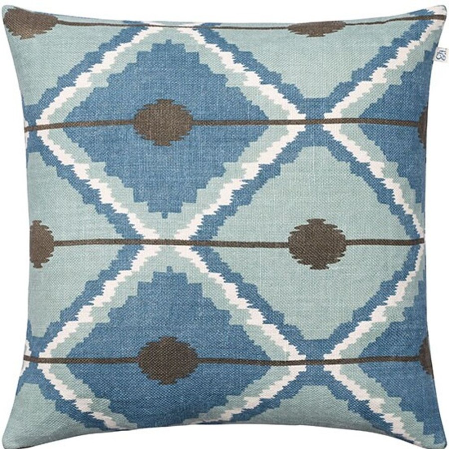 Textil Chhatwal & Jonsson Prydnadskuddar & Kuddfodral | Pune Cushion Cover, 50X50 Cm Kuddfodral 50X50 Cm, Himmelsbla / Aqua / Gra