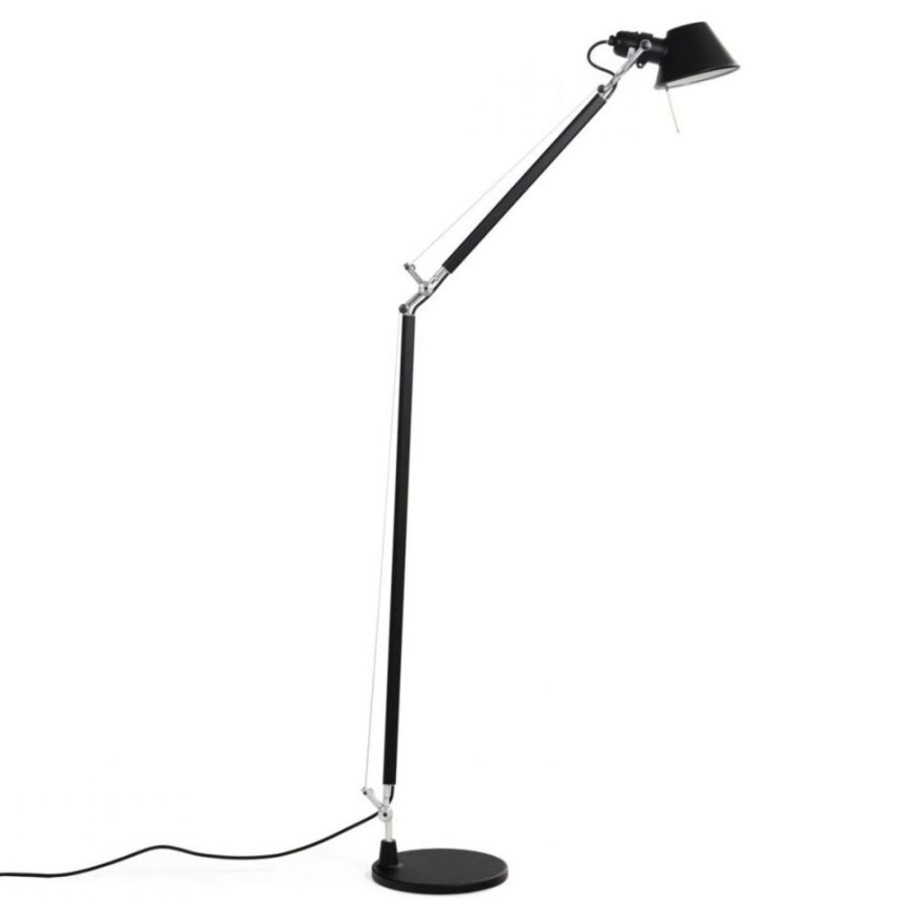 Belysning Artemide Golvlampor | Tolomeo Reading Golvlampa, Svart