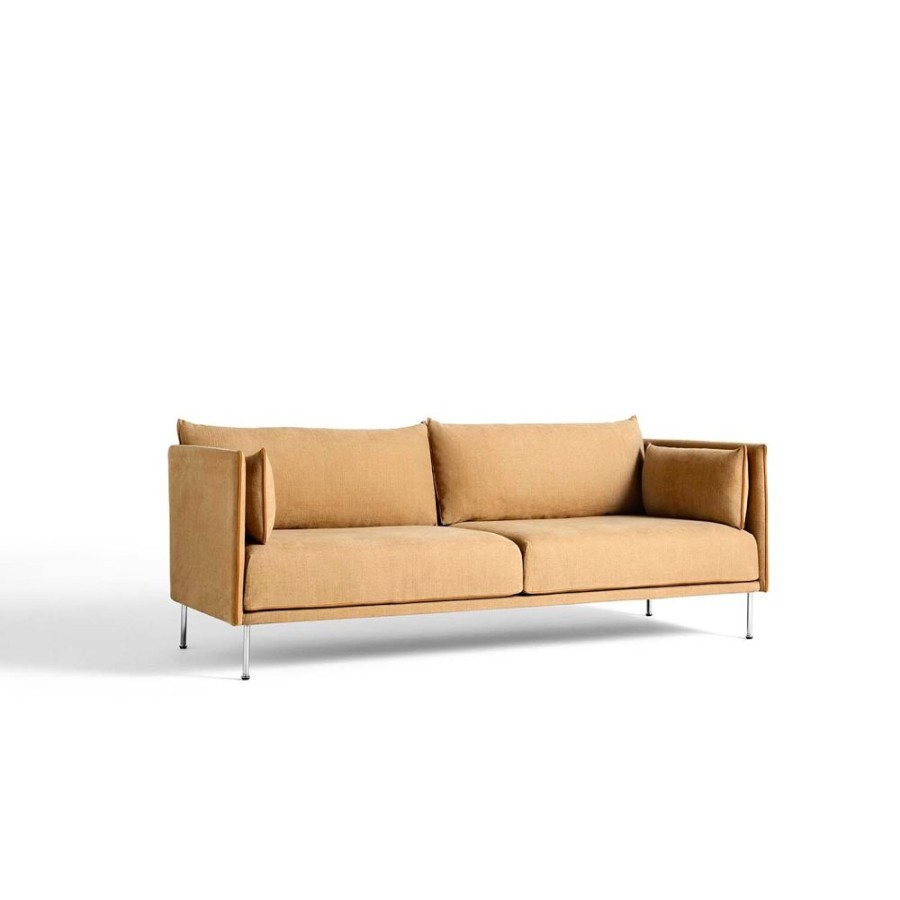 Mobler HAY 3-Sitssoffor | Silhouette 3 Cognac P Chromed B/Linara 142 Spice