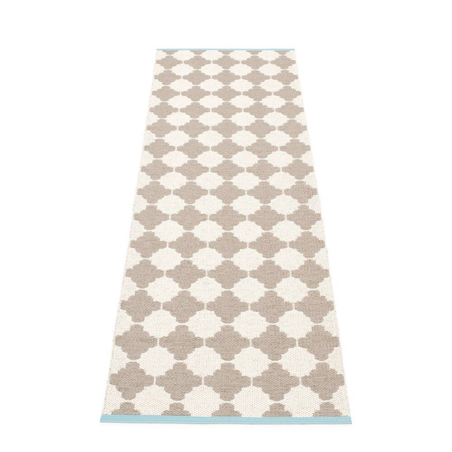 Mattor Pappelina Plastmattor | Marre Matta 70X225 Cm, Mud/Vanilla/Turquoise