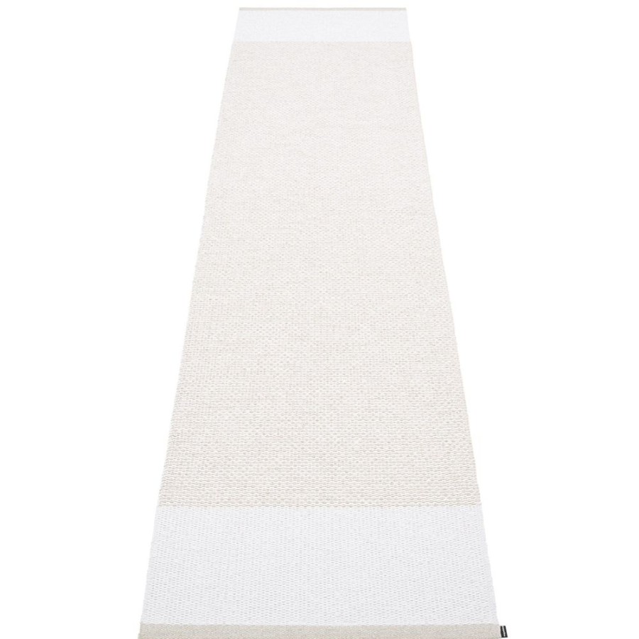 Mattor Pappelina Plastmattor | Edit Matta Fossil / White / White Metallic, 70X300 Cm