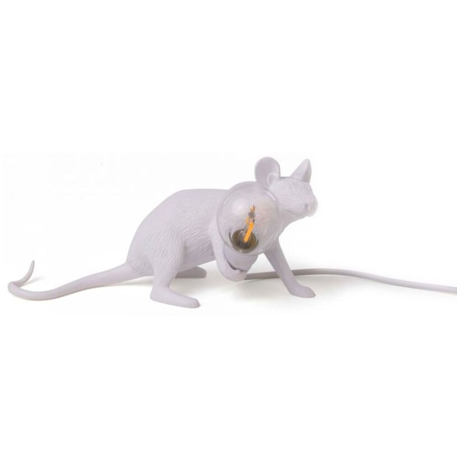 Belysning Seletti Bordslampor | Mouse Lamp Lop Bordslampa, Vit