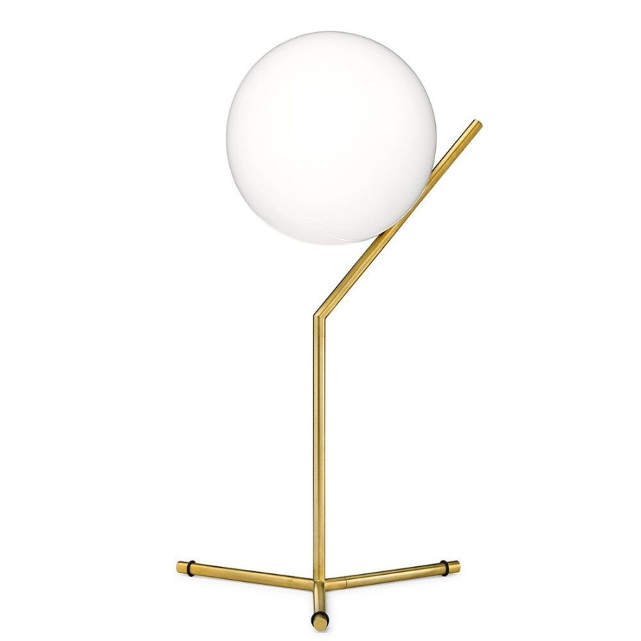 Belysning Flos Bordslampor | Ic Lights T1 Bordslampa Hog, Brushed Brass