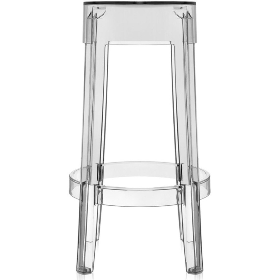 Mobler Kartell Barstolar | Charles Ghost Barstol 65 Cm, Crystal