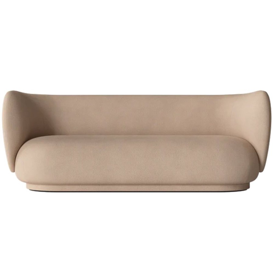 Mobler Ferm Living 3-Sitssoffor | Rico Brushed 3-Sitssoffa, Sand