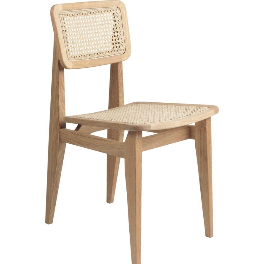 Mobler GUBI Matstolar | C-Chair Dining Chair,Oiled Oak/Cane