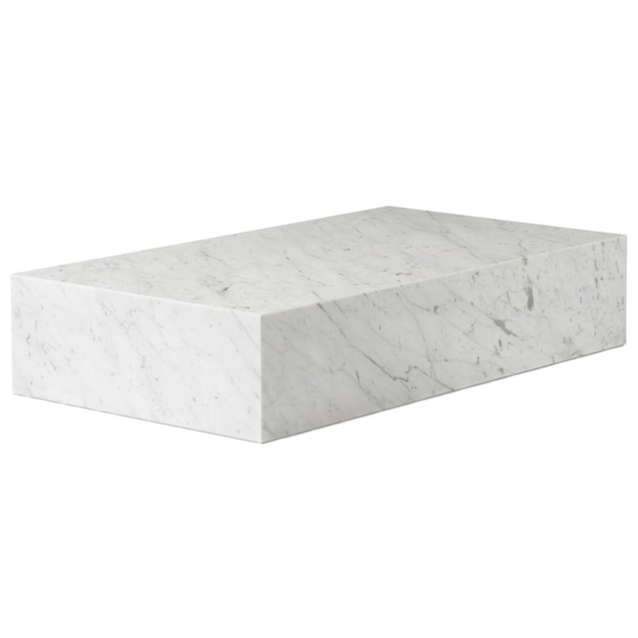 Mobler Audo Copenhagen Sidobord & Smabord | Plinth Grand Soffbord 137X76 Cm, Carrara