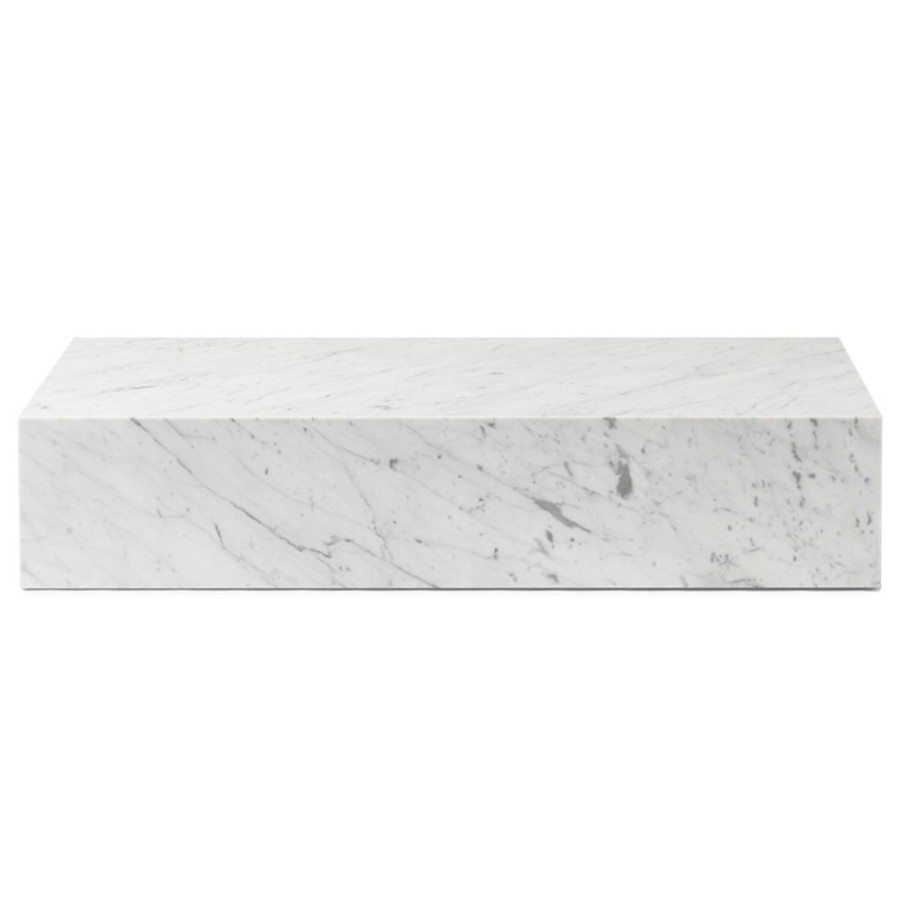 Mobler Audo Copenhagen Sidobord & Smabord | Plinth Grand Soffbord 137X76 Cm, Carrara