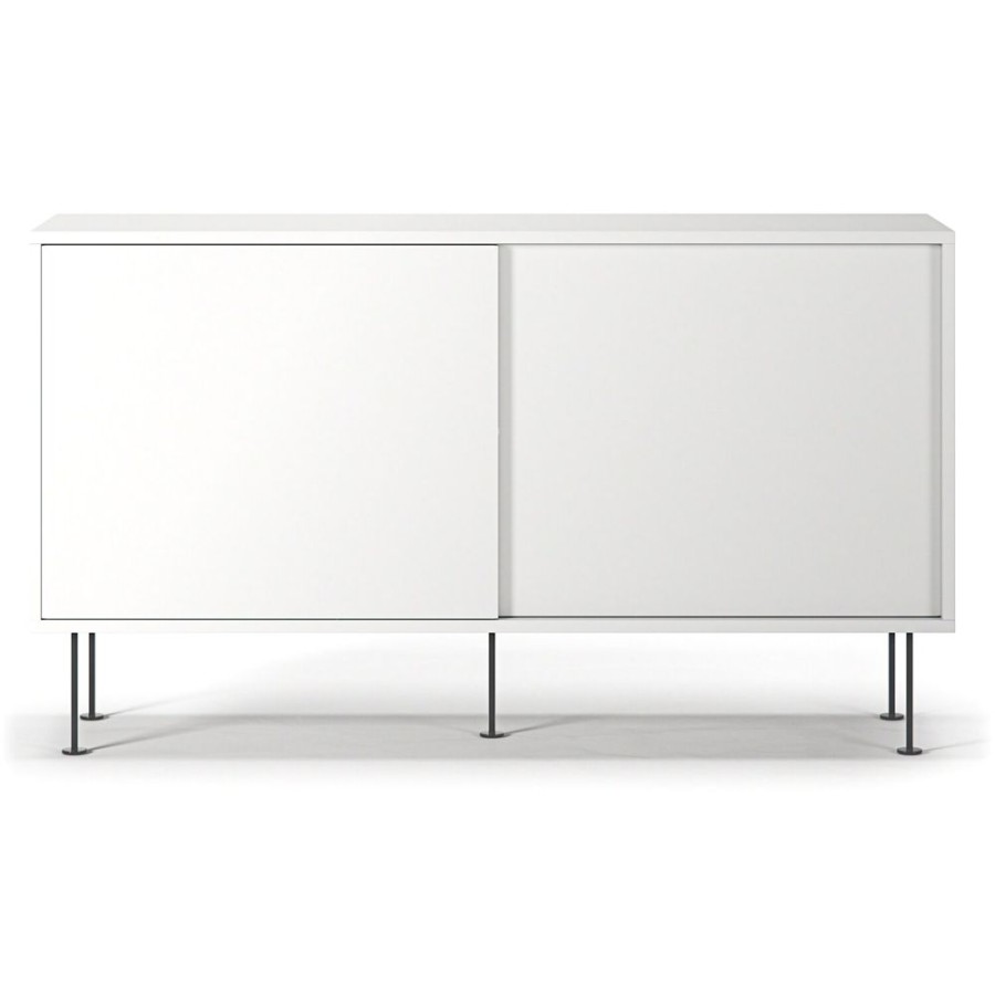 Mobler Decotique Sideboards | Vogue Sidobord Med Ben 136 Cm, Vit / Svart