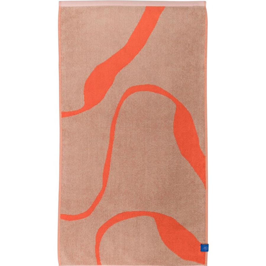 Textil Mette Ditmer Handdukar & Badlakan | Nova Arte Badhandduk 70X133 Cm, Orange/Latte