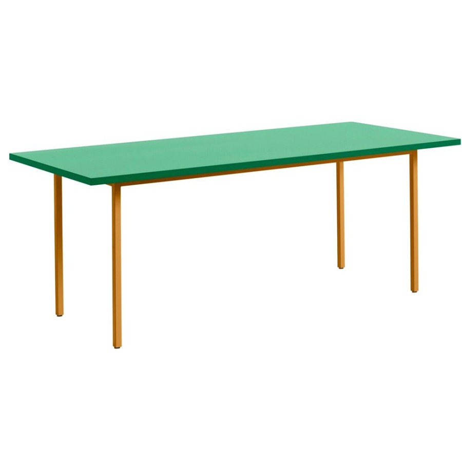 Mobler HAY Matbord | Two-Colour Bord 200X90 Cm, Ochre / Green Mint