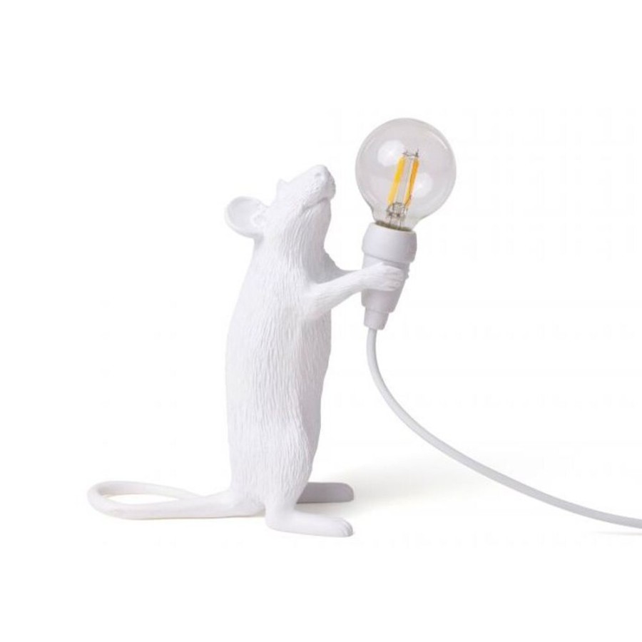 Belysning Seletti Bordslampor | Mouse Lamp Step Bordslampa, Vit