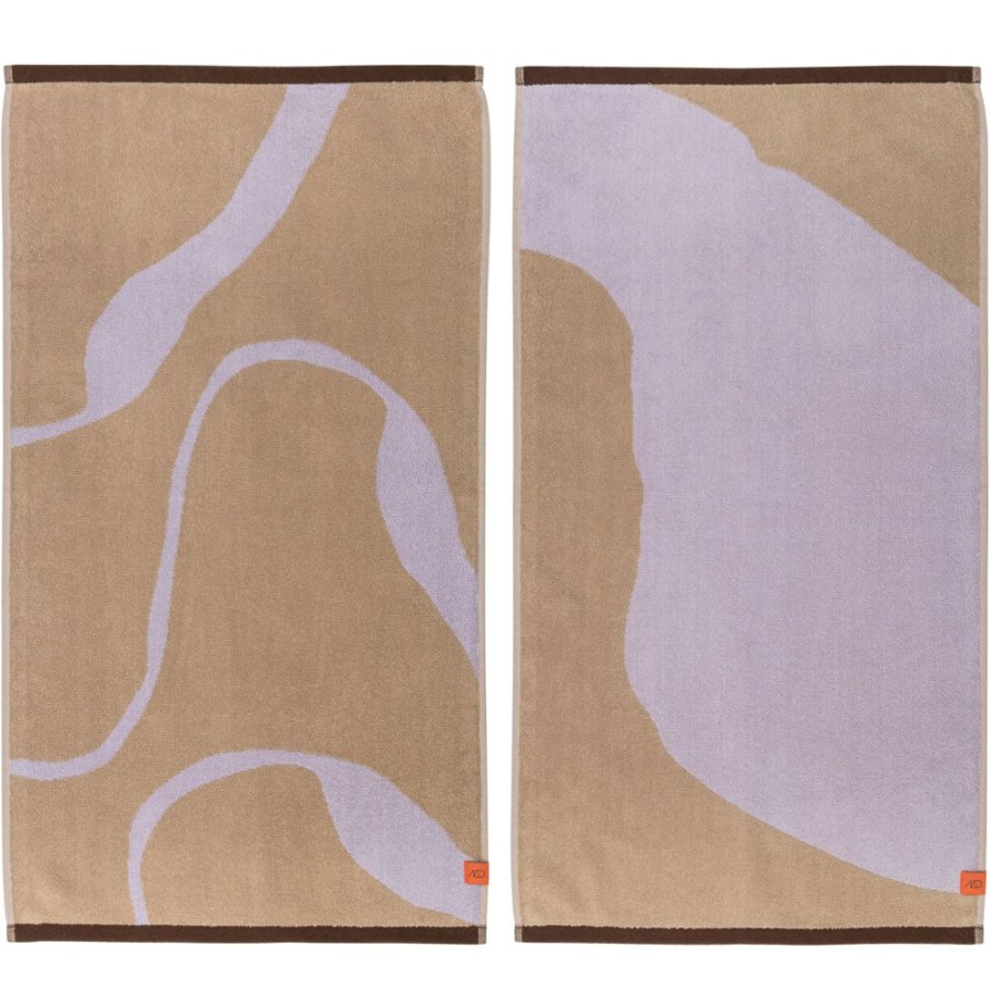 Textil Mette Ditmer Handdukar & Badlakan | Nova Arte Handduk 2-Pack 50X90 Cm, Sand / Syreen