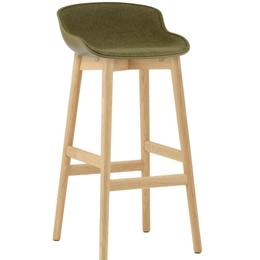 Mobler Normann Copenhagen Barstolar | Hyg Barstol 75 Cm, Kladd Framsida, Oliv / Ek