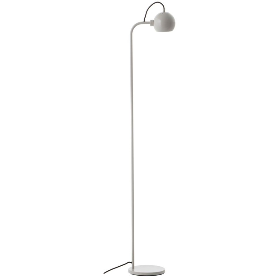 Belysning Frandsen Golvlampor | Ball Single Golvlampa, Glossy Pale Grey