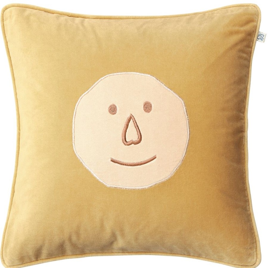 Textil Chhatwal & Jonsson Prydnadskuddar & Kuddfodral | Emoji Kuddfodral 50X50 Cm, Spicy Yellow / Beige