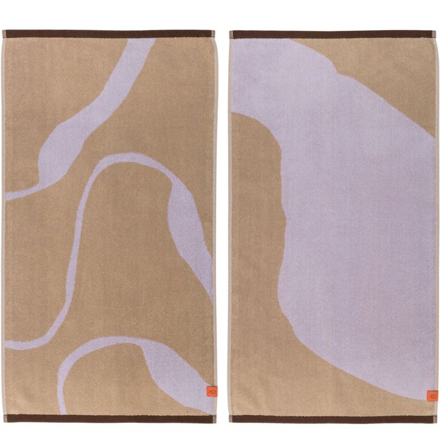 Textil Mette Ditmer Handdukar & Badlakan | Nova Arte Gasthandduk 2-Pack 40X55 Cm, Sand / Syreen