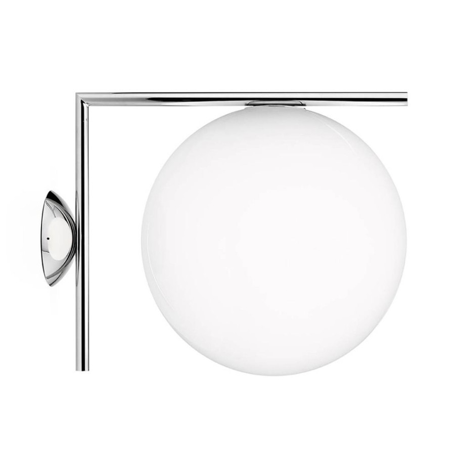 Belysning Flos Vagglampor | Ic Lights C/W2 Tak/Vagglampa, Chrome