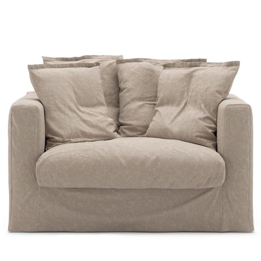 Mobler Decotique Fatoljer | Le Grand Air Loveseat Fatolj Linne, Savage Linen