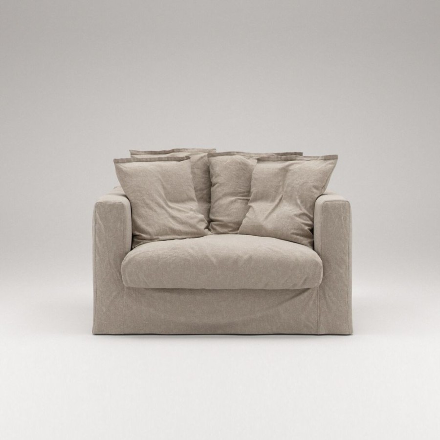 Mobler Decotique Fatoljer | Le Grand Air Loveseat Fatolj Linne, Savage Linen