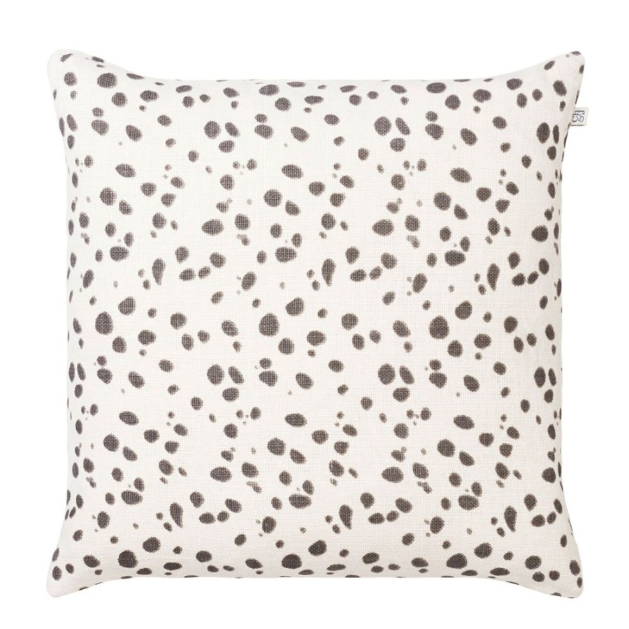 Textil Chhatwal & Jonsson Prydnadskuddar & Kuddfodral | Tiger Dot Kuddfodral 50X50 Cm, Vit/Gra