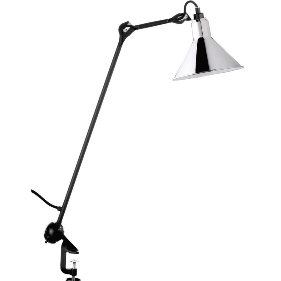 Belysning DCWéditions Bordslampor | La Lampe Gras N°201 Bordslampa Svart / Krom