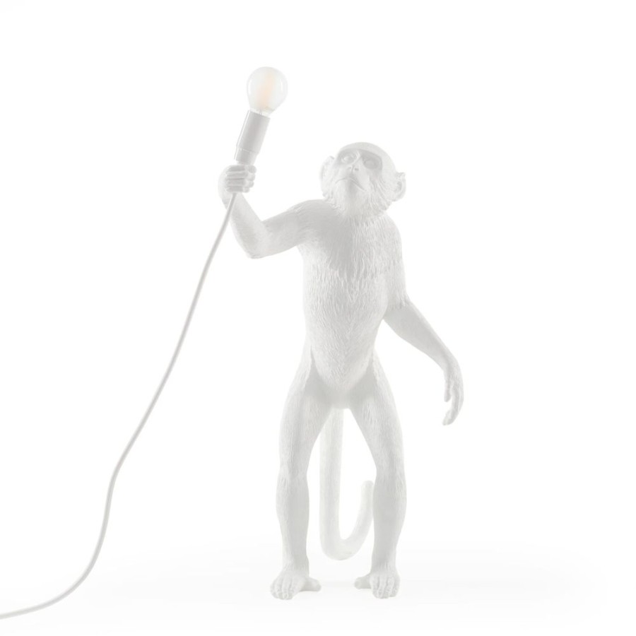 Belysning Seletti Bordslampor | Monkey Lamp Standing, Vit