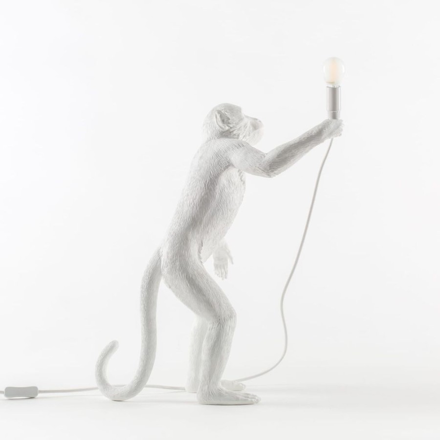 Belysning Seletti Bordslampor | Monkey Lamp Standing, Vit