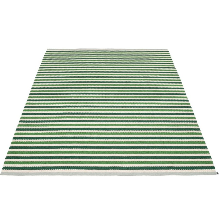 Mattor Pappelina Plastmattor | Teo Matta Morkgron / Grass Green / Vanilj, 180X260 Cm