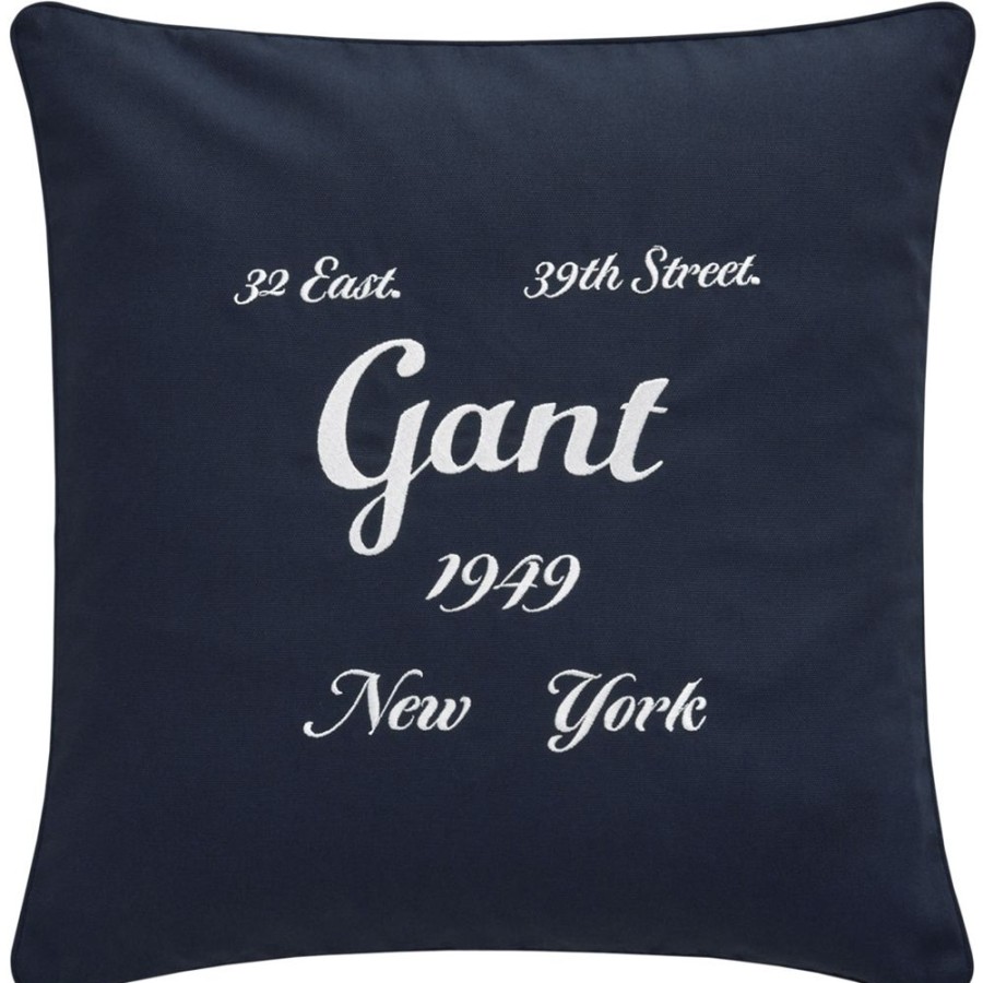 Textil Gant Home Prydnadskuddar & Kuddfodral | Script Logo Kuddfodral 50X50 Cm, Kvallsbla