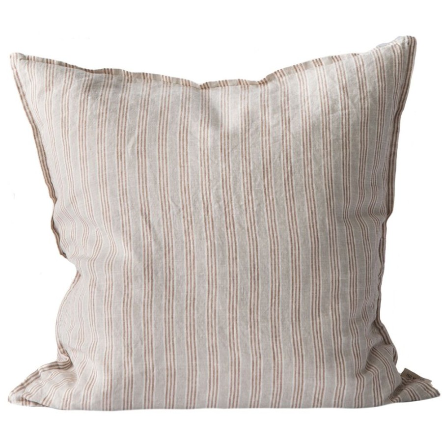 Textil Tell Me More Prydnadskuddar & Kuddfodral | Linen Kuddfodral 50X50 Cm, Hazelnut Stripe