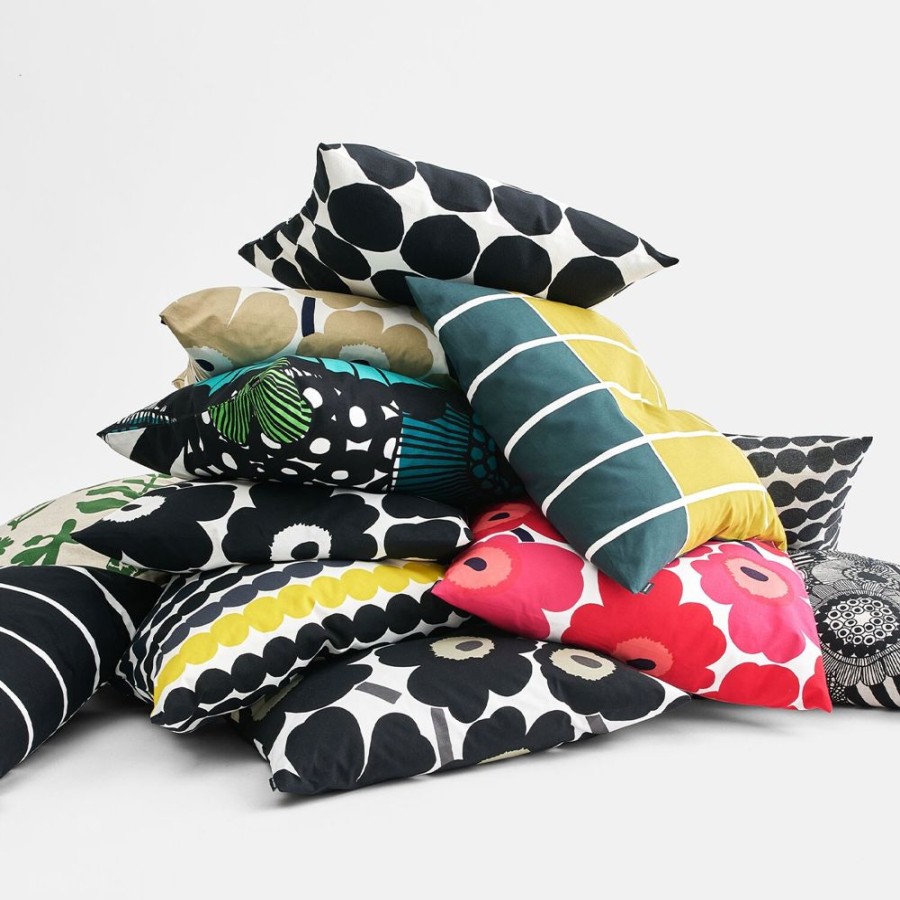 Textil Marimekko Orngott | Unikko Orngott 50X60 Cm, Vit / Rod