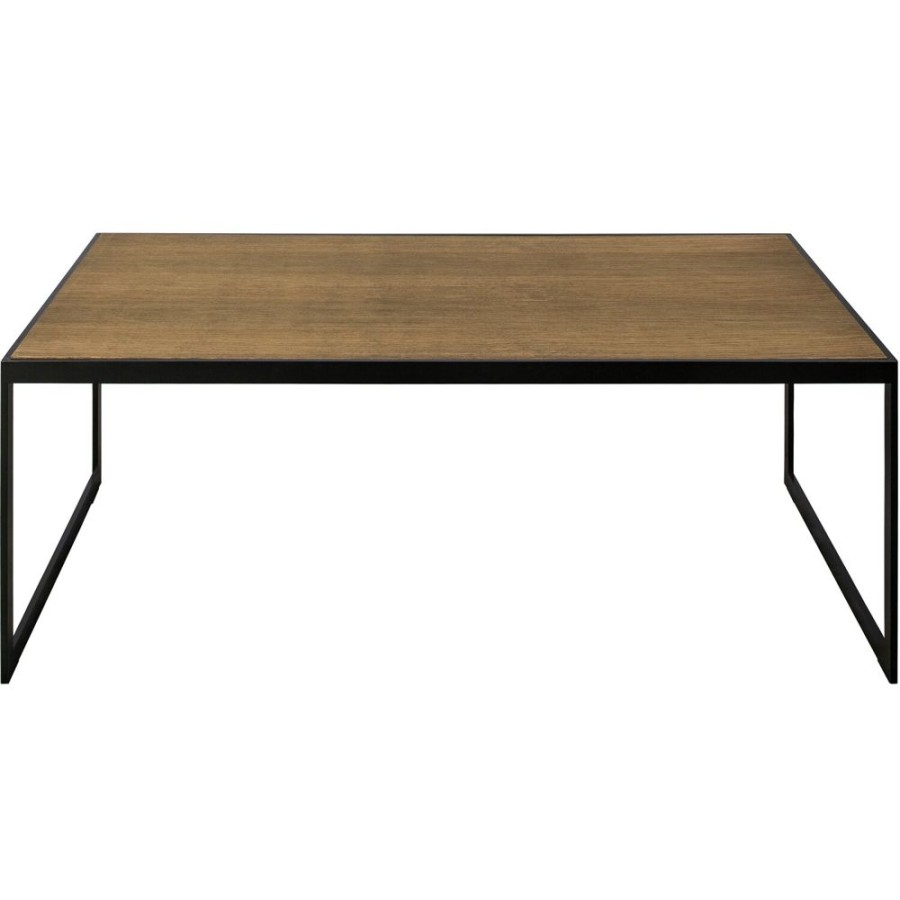 Mobler Englesson Soffbord | Square Soffbord, 122X62 Cm, Svart/Burned Walnut