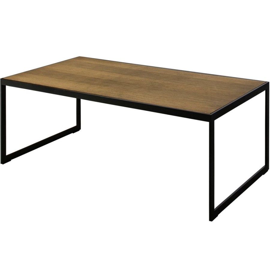 Mobler Englesson Soffbord | Square Soffbord, 122X62 Cm, Svart/Burned Walnut