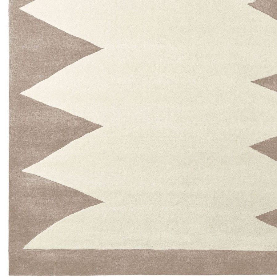 Mattor Dusty Deco Viskosmattor & Polyestermattor | Zig Zag Ullmatta Beige, 200X300 Cm