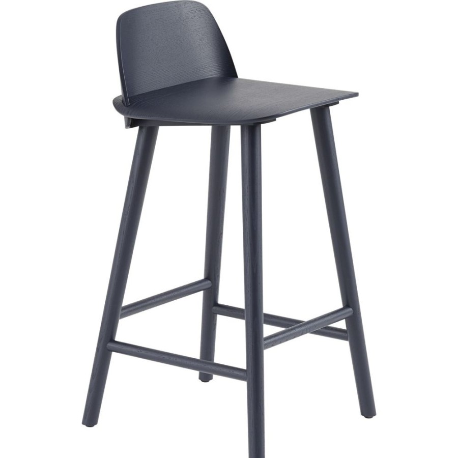 Mobler Muuto Barstolar | Nerd Barstol H:65 Cm, Midnattsbla