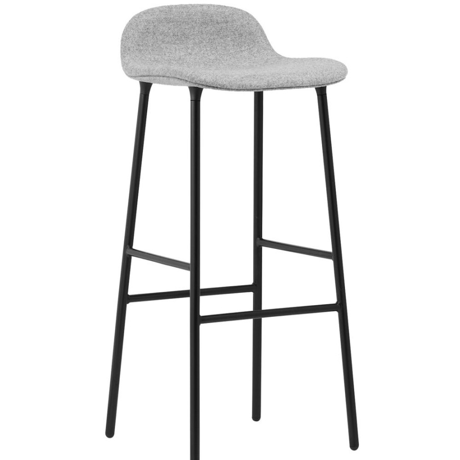 Mobler Normann Copenhagen Barstolar | Form Barstol 75 Cm, Gra / Svart Stal