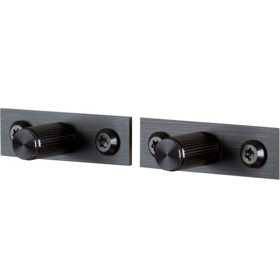 Inredning Buster + Punch Knoppar & Beslag | Linear Plate Knoppar 2-Pack, Gun Metal