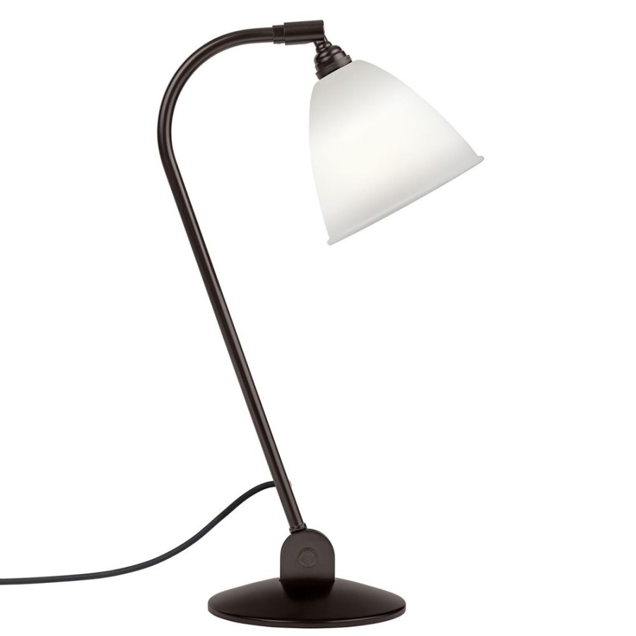 Belysning GUBI Bordslampor | Bestlite Bl2 Bordslampa, Black Brass/Bone China