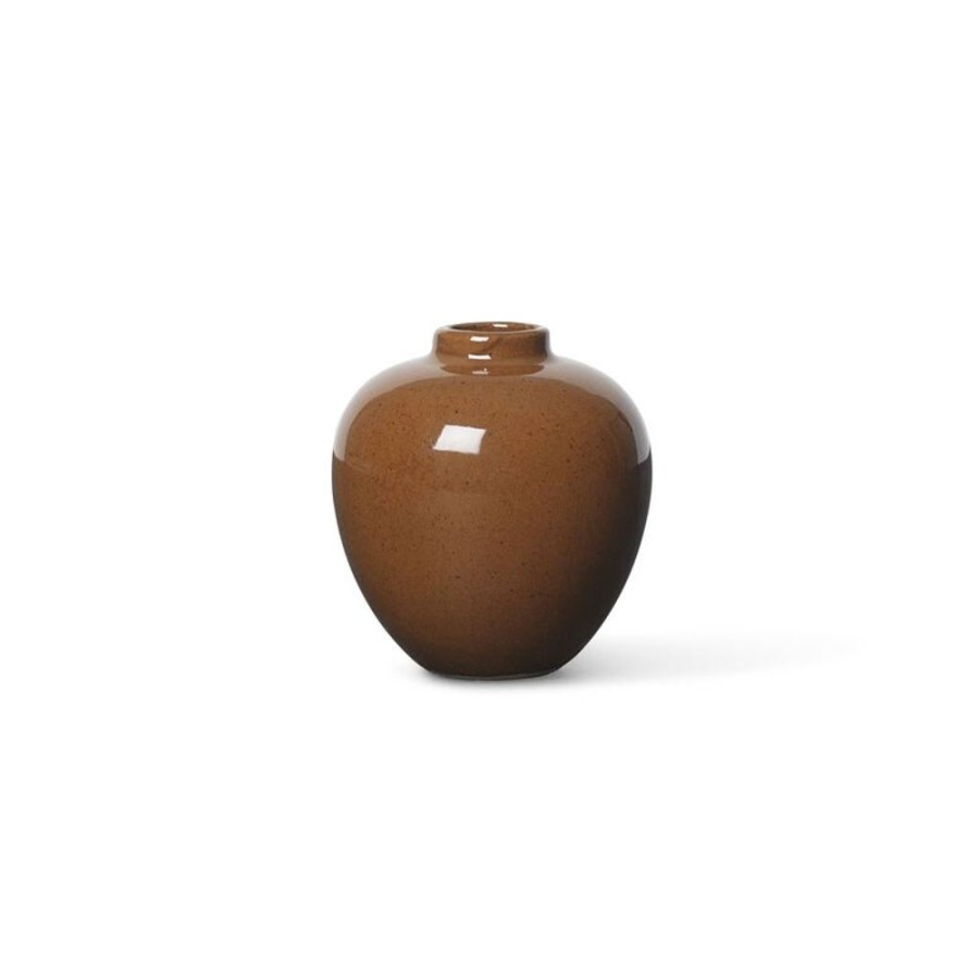 Inredning Ferm Living Vaser | Ary Mini Vas 6,5X7,5 Cm, Soil