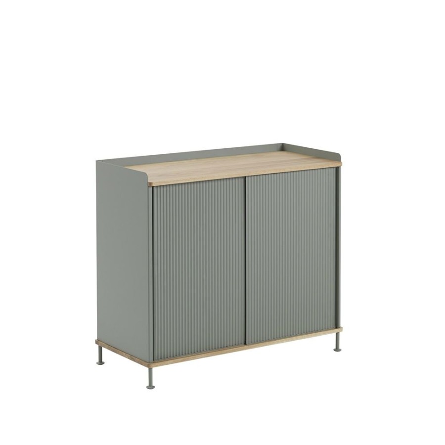 Mobler Muuto Sideboards | Enfold Sideboard Hogt, Ek/Dusty Green