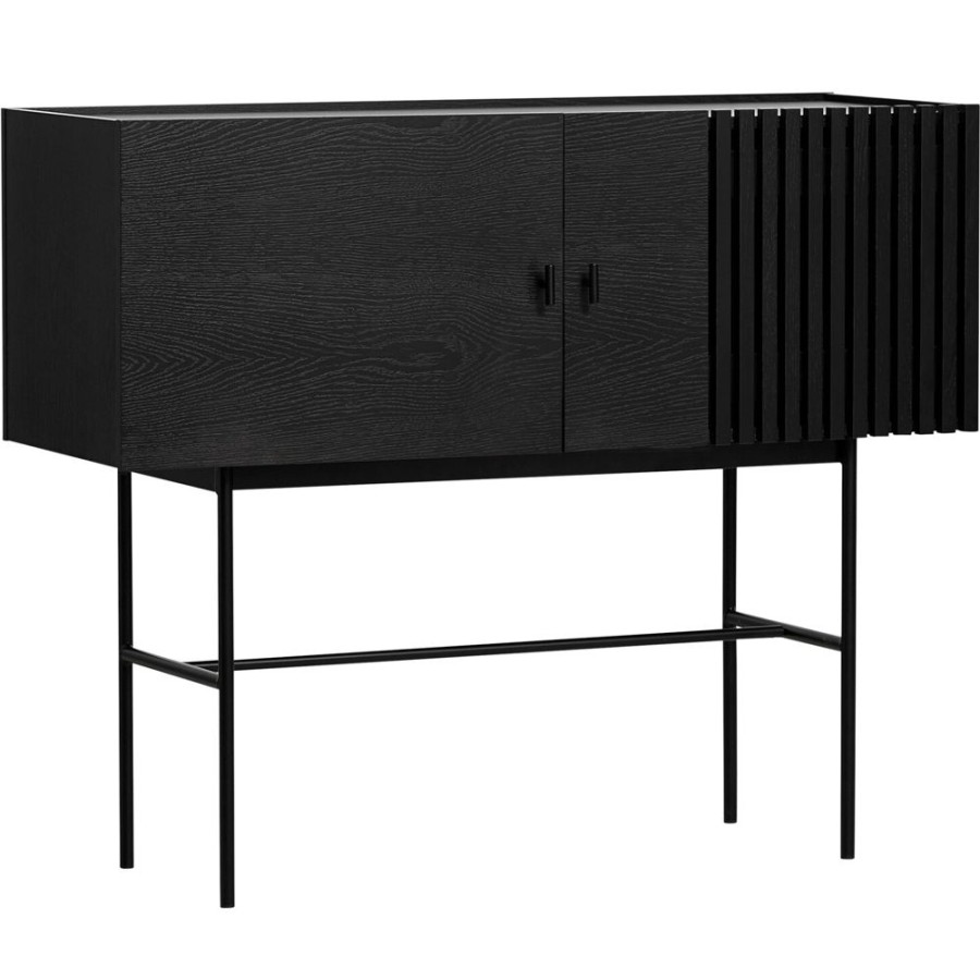 Mobler Woud Sideboards | Array Skank 120 Cm, Svartmalad Ek