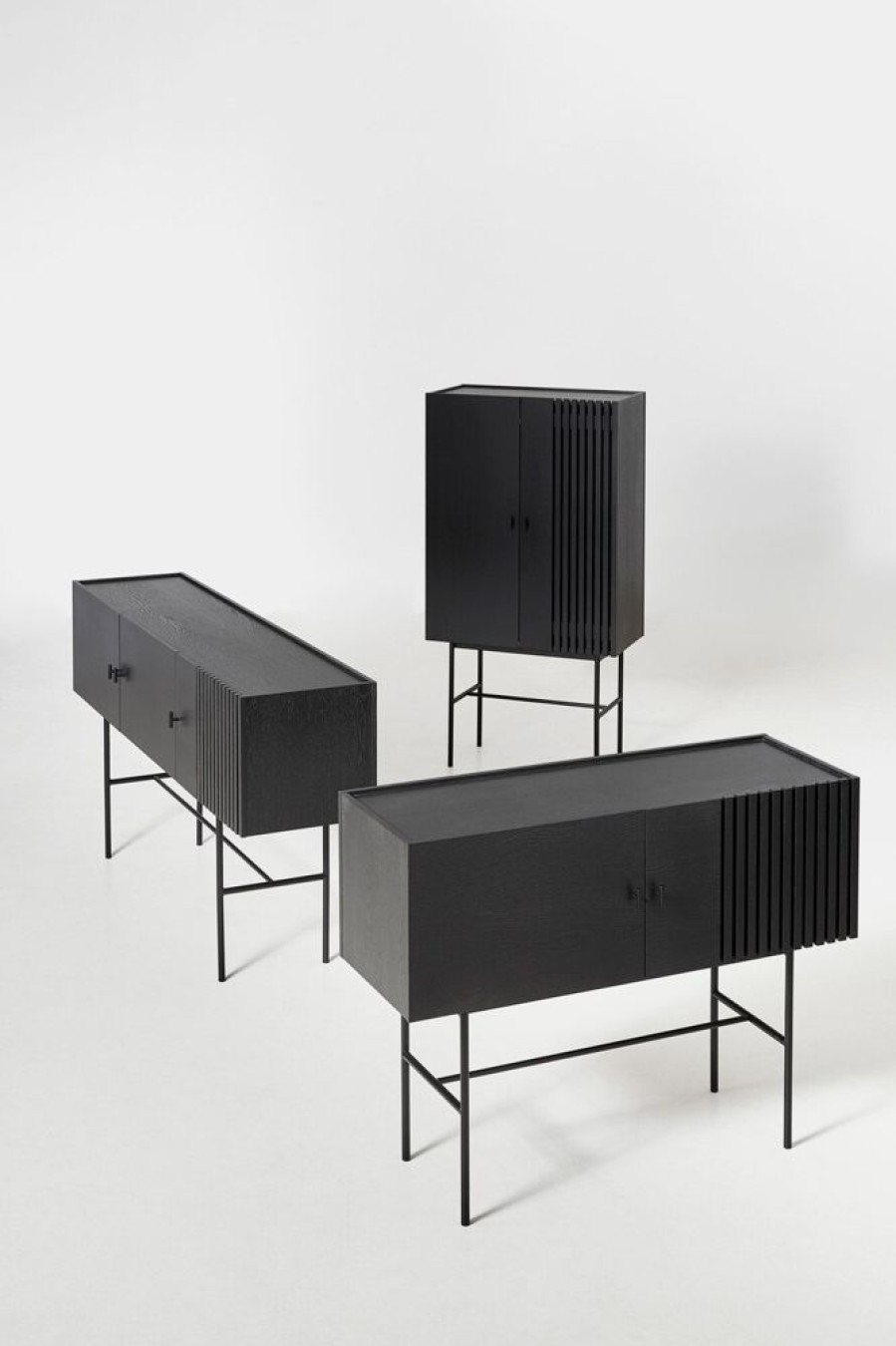 Mobler Woud Sideboards | Array Skank 120 Cm, Svartmalad Ek