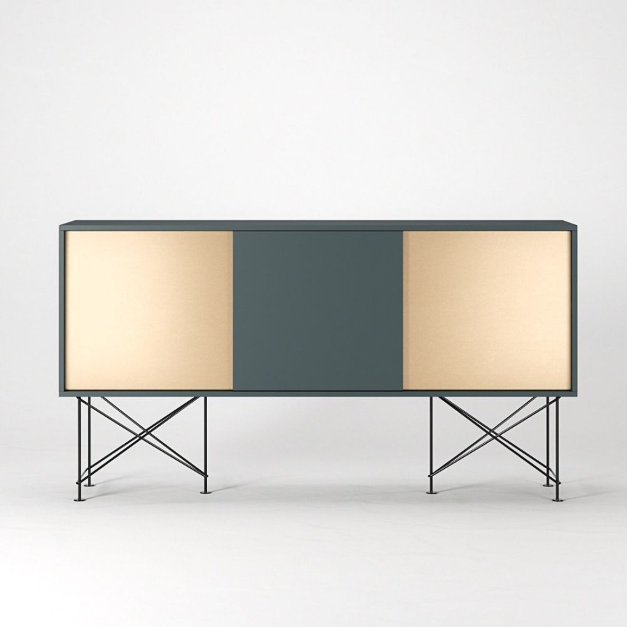 Mobler Decotique Sideboards | Vogue Sideboard 180H, Gra/1G2B/Svart