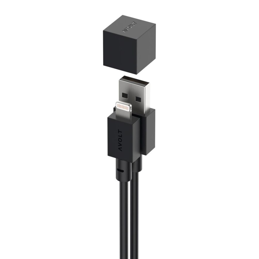 Belysning Avolt Lampsladdar & Ovriga Lamptillbehor | Cable 1 Laddsladd Lightning / Usb Typ A 1,8 M, Stockholm Black