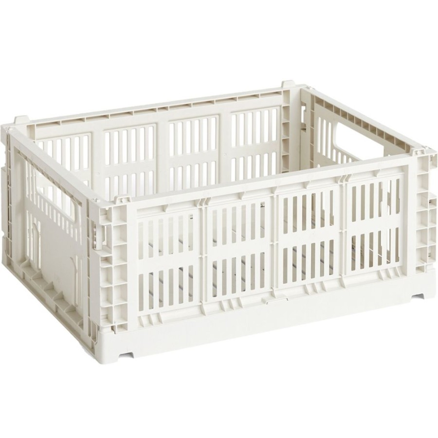 Inredning HAY Boxar & Askar | Colour Crate Forvaringslada M, 26,5Xx34,5 Cm, Off-White