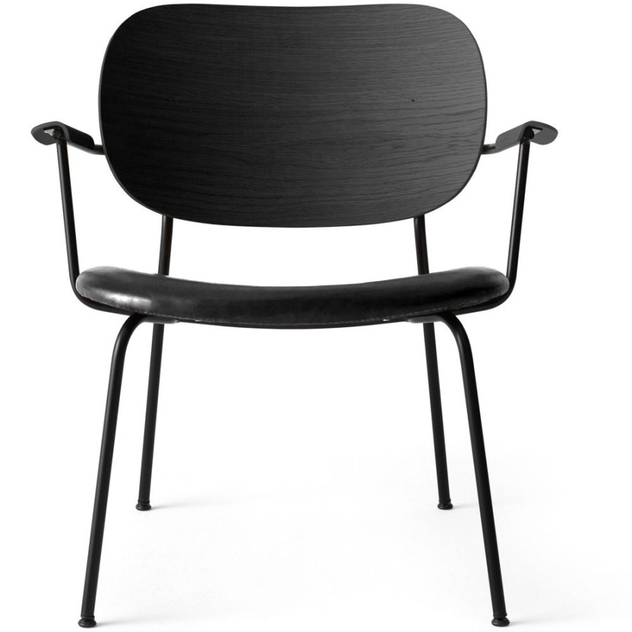 Mobler Audo Copenhagen Fatoljer | Co Loungestol Svarta Ben, Sits Dakar 0842 / Rygg + Arm Svart Ek